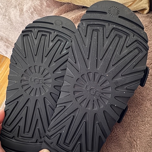 UGG Goldenstar Black Platform Slide Sandals with Dual Straps,5 - Picture 4 of 7
